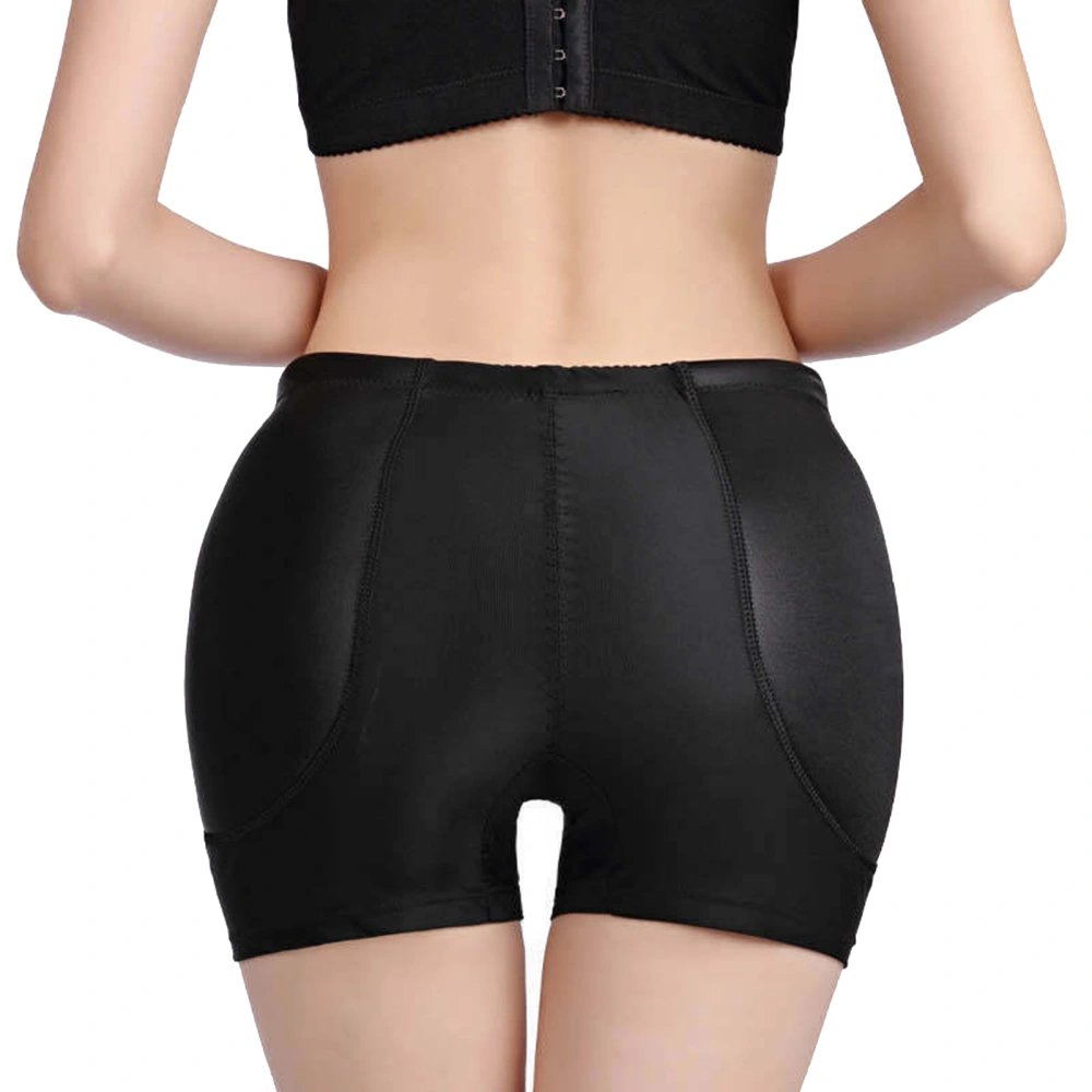 Hip Up Padded Enhancer for Women Seamless Plump Crotch Stretchy Breathable Butt Padded Underwear Black XL