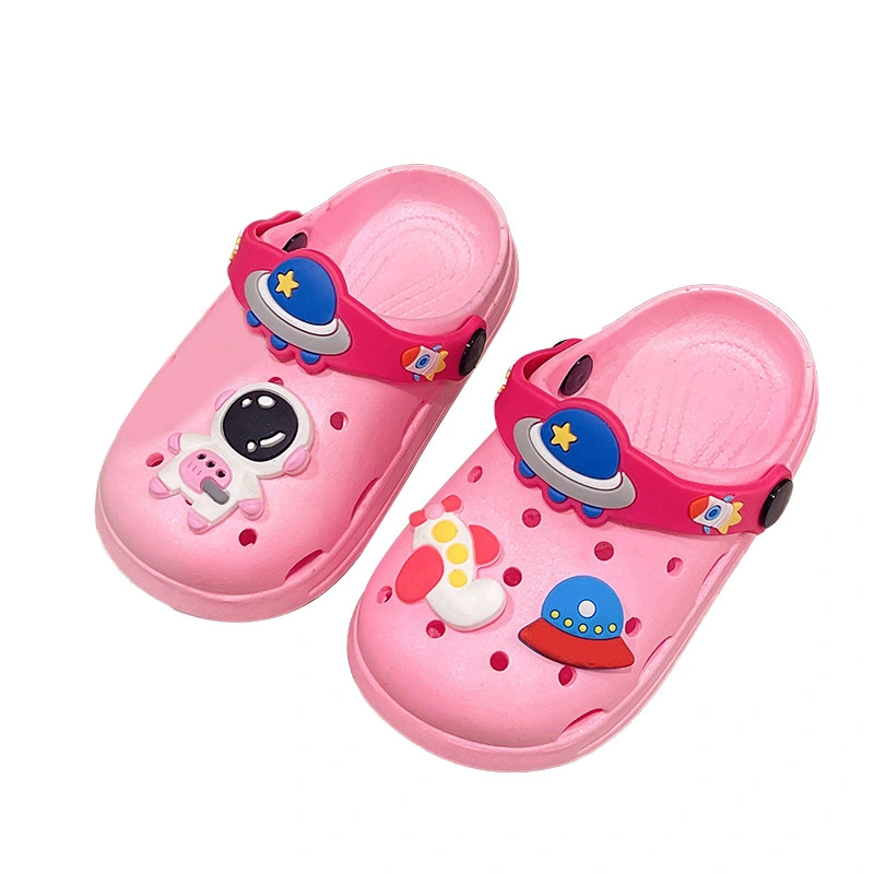 Kid Cartoon Slides Sandals Boys Girls Summer Indoor PVC Soft Breathable Cute Beach Shower Slippers Pink 33