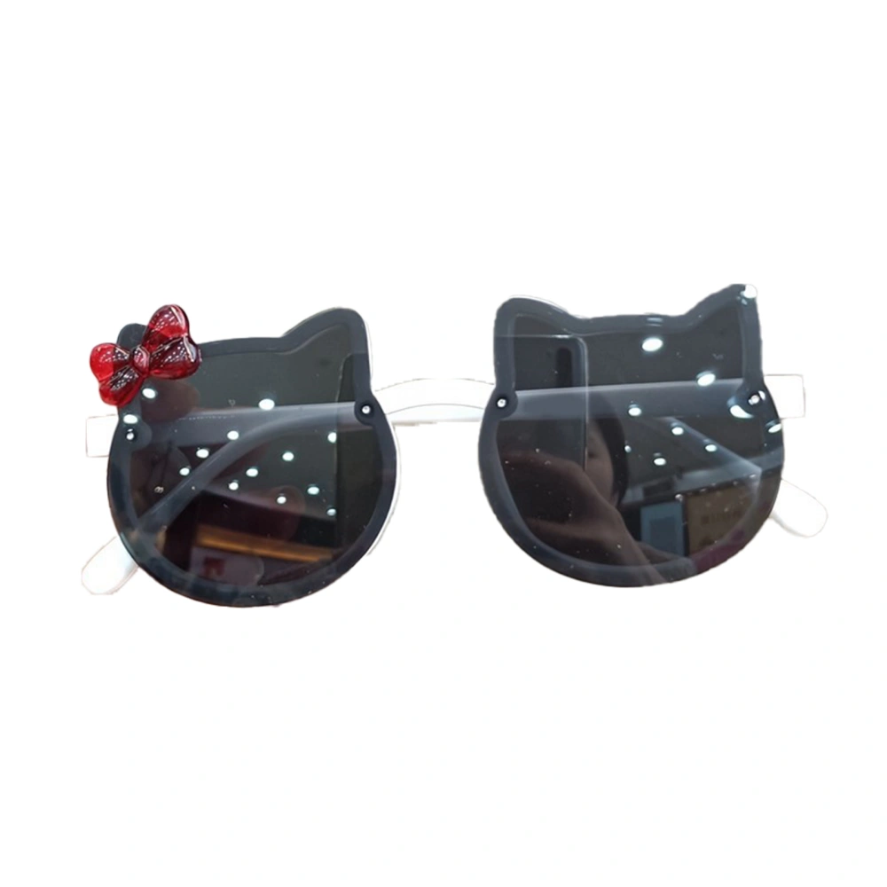 Children Sunglasses UV Protection Comfortable Cute Cartoon Cat Shaped Kids Polarized Sunglasses for Girls Black White Legs