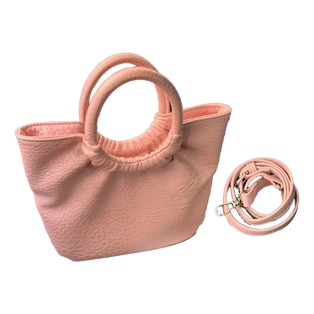 Women Handbag Large Capacity Breathable Flexible Hand Purse Shoulder Bag for Daily Work School Party Pink Free Size