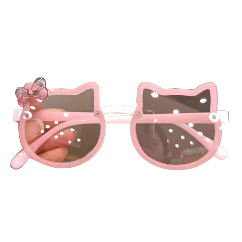 Children Sunglasses UV Protection Comfortable Cute Cartoon Cat Shaped Kids Polarized Sunglasses for Girls Pink