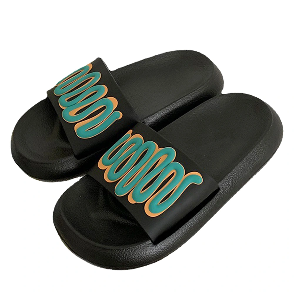 Women Slide Sandal Lightweight Soft Anti Slip Fashionable Comfortable Open Toe Slide Slippers Black 38/39