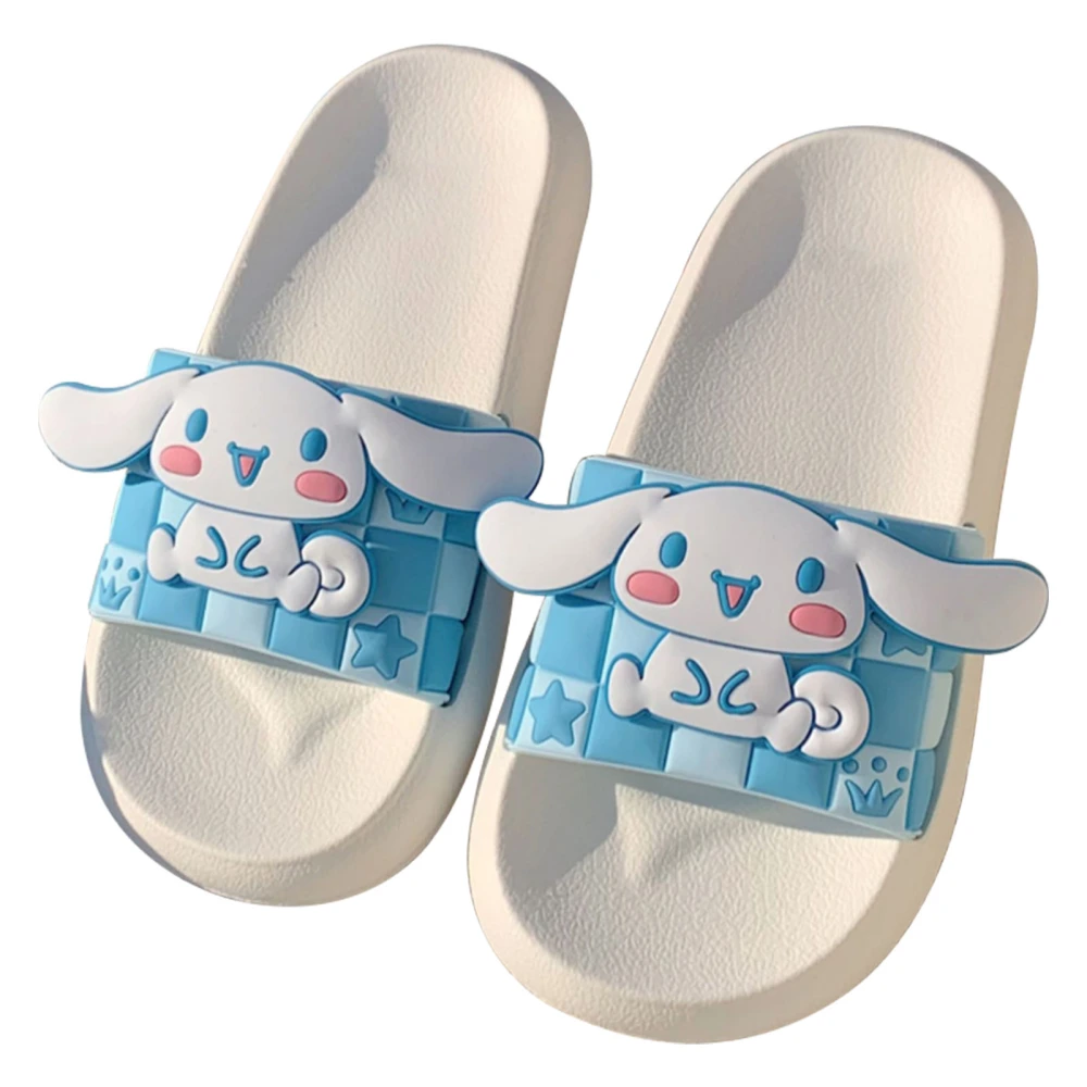 2PCS Women Home Sandals EVA Breathable Skidproof Cartoon Lovely Cartoon for Bedroom Bathroom 36-37 Milk White