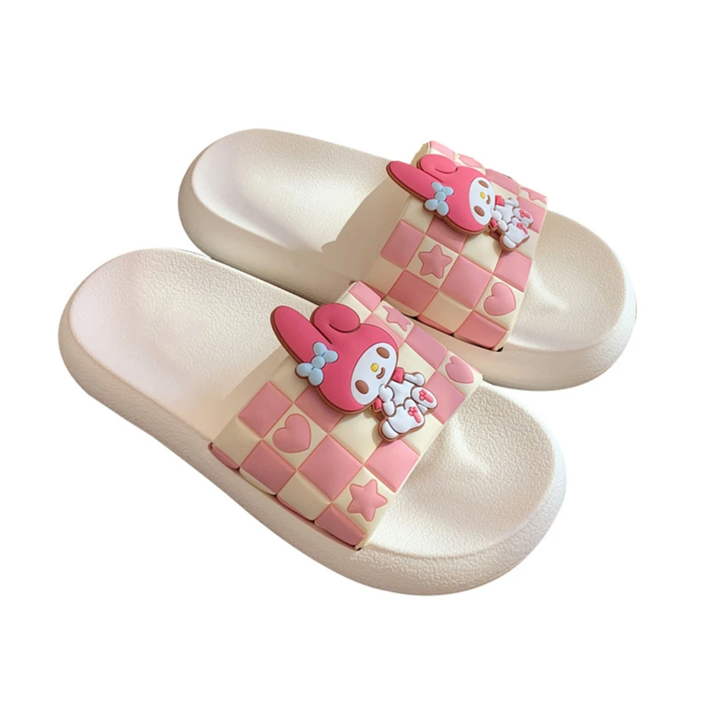 2PCS Home Sandals EVA Comfortable Soft Women Anti Slip Slippers For Indoor and Outdoor 36-37 Pink