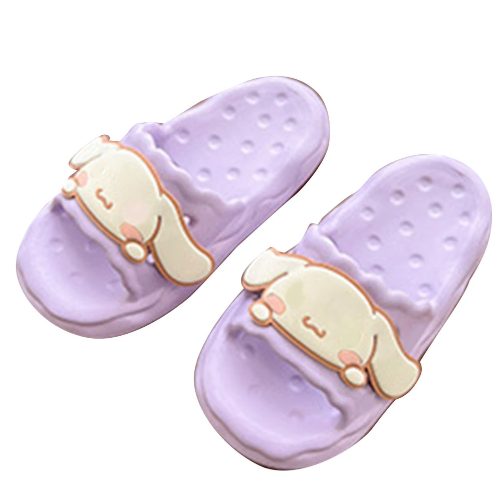 Women Slippers EVA Non Slip Comfortable Thick Sole Cute Cartoon Pattern Open Toe Lightweight Summer Sandals 38 to 39 Purple