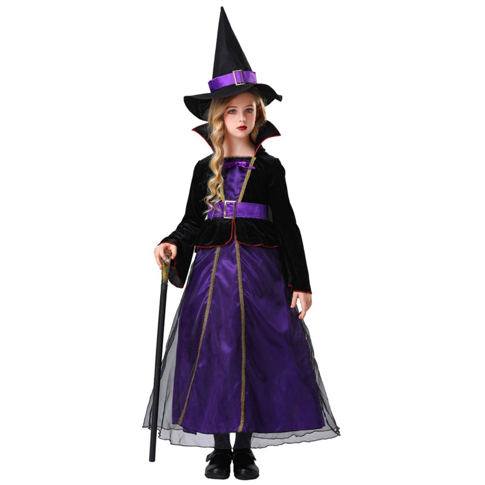 Girls Witch Costumes Dress Halloween Witch Costumes with Hat