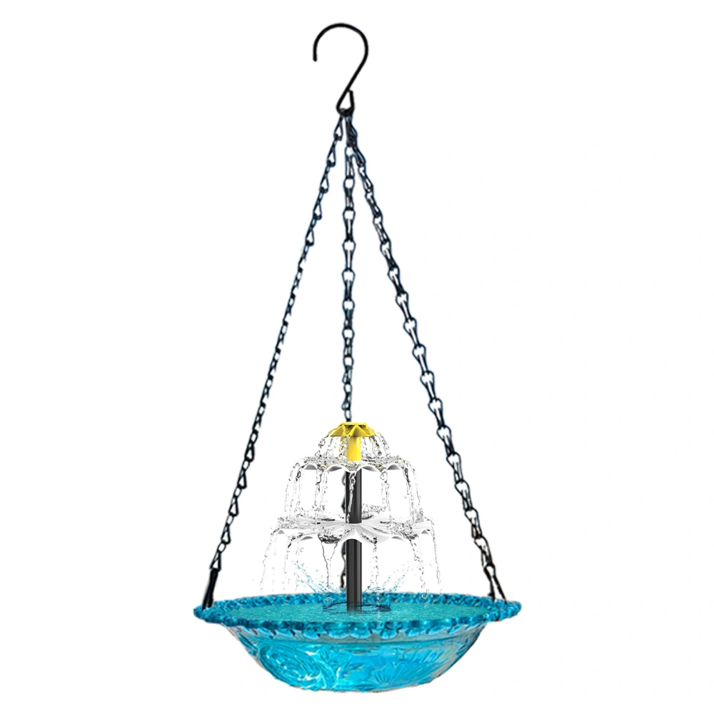 Hanging Bird Bath Outdoor Solar Powered Birdbath Bowl Fountain