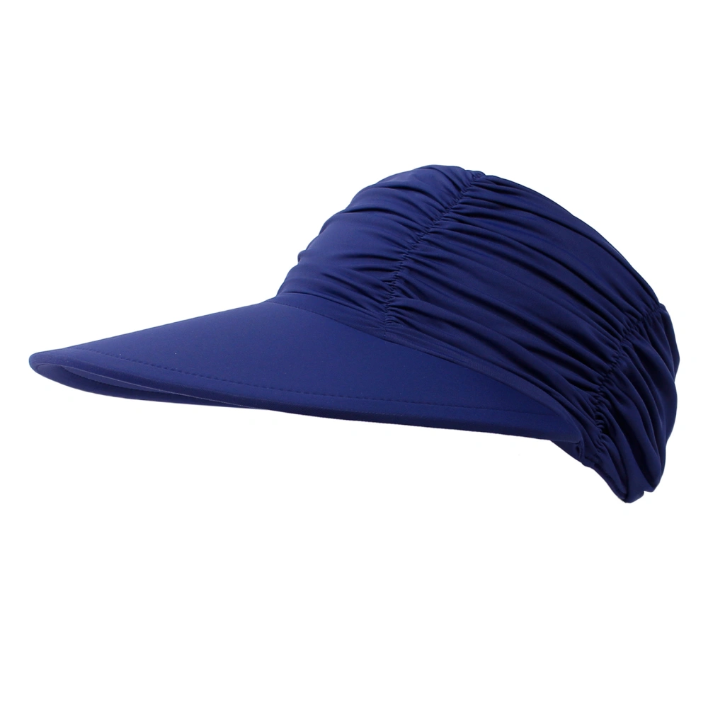 Women Sun Visor Hat UV Protection Open Top Ponytail Hat Wide Brim Cap