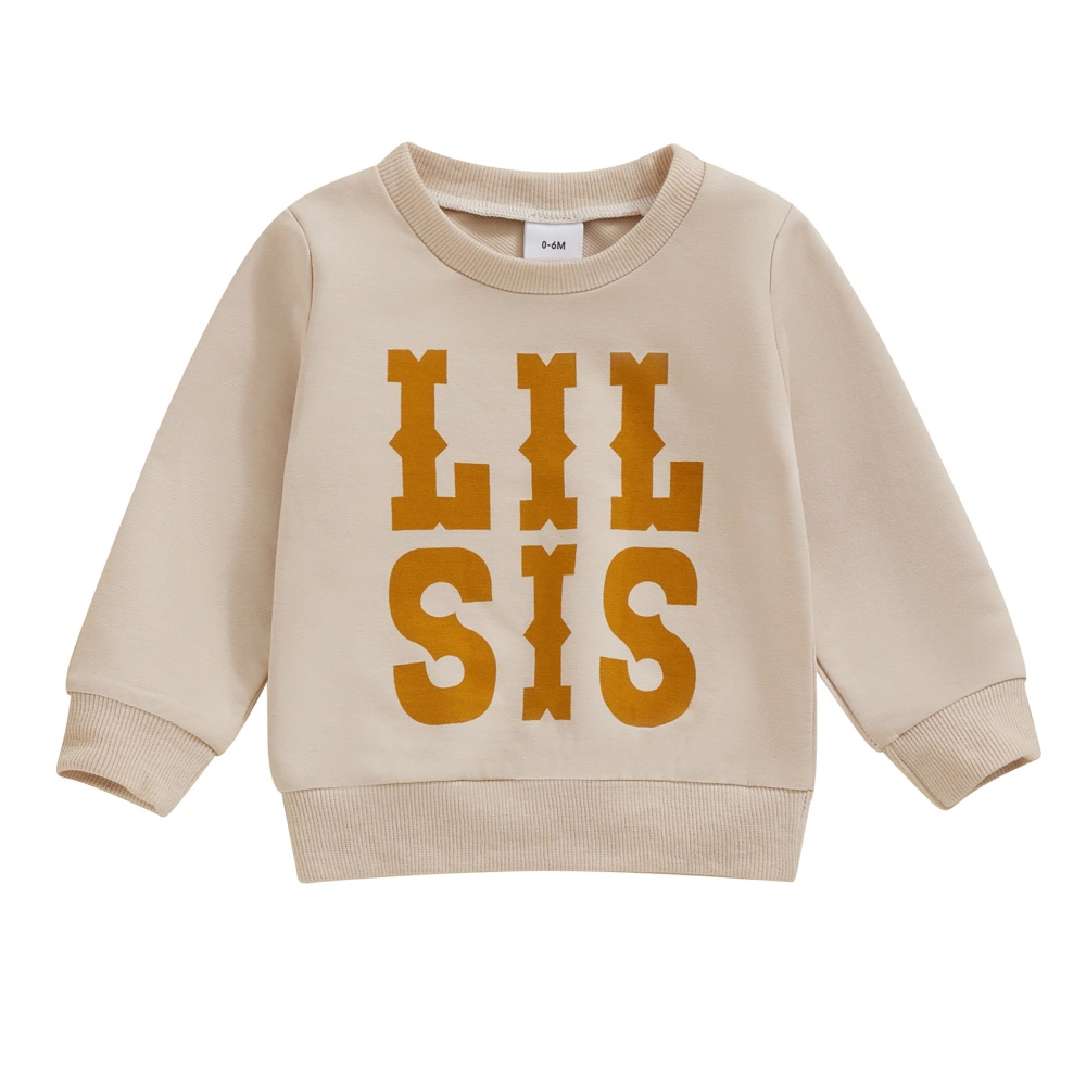 Kids Girl Western Sweatshirt Letter Print Long Sleeve Pullovers Tops