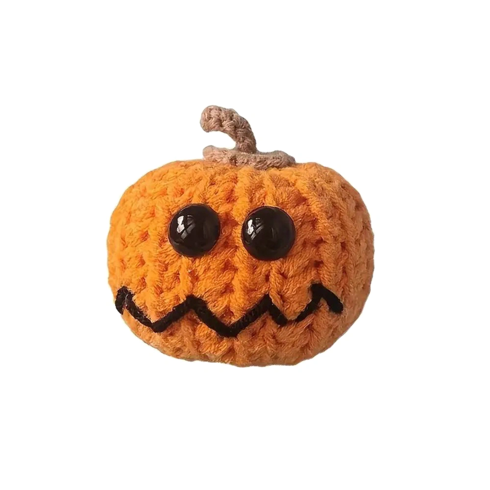 Crochet Pumpkin Halloween Knitted Pumpkin with Card Hat Home Decor 