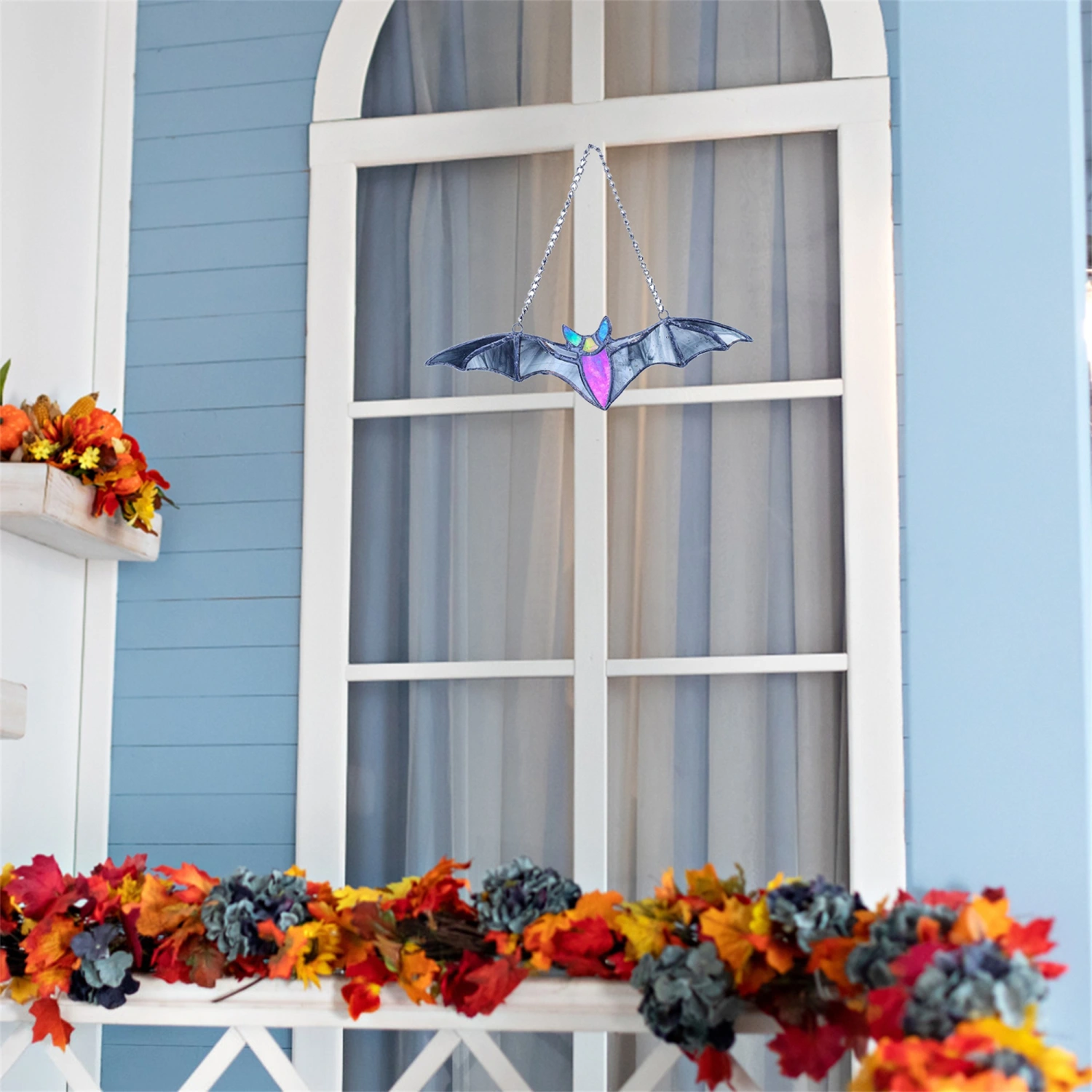 Bat Stained Glass Window Hangings Bat Sun Suncatcher Halloween