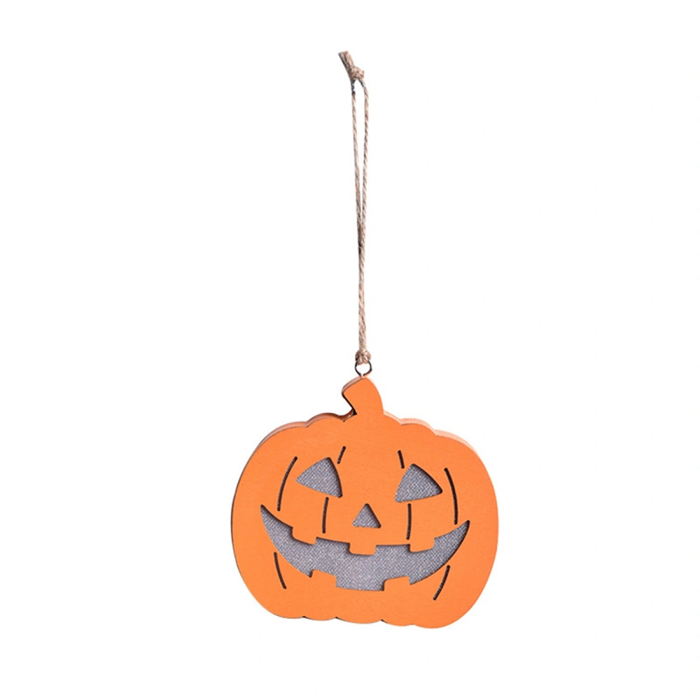 Halloween Tree Ornaments Hanging Wooden Pumpkin Light Decorations 