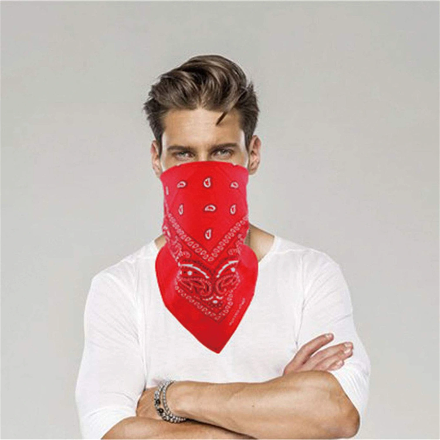 Breathable Bandana Cycling Cap for Men Fashion Square Head Wrap
