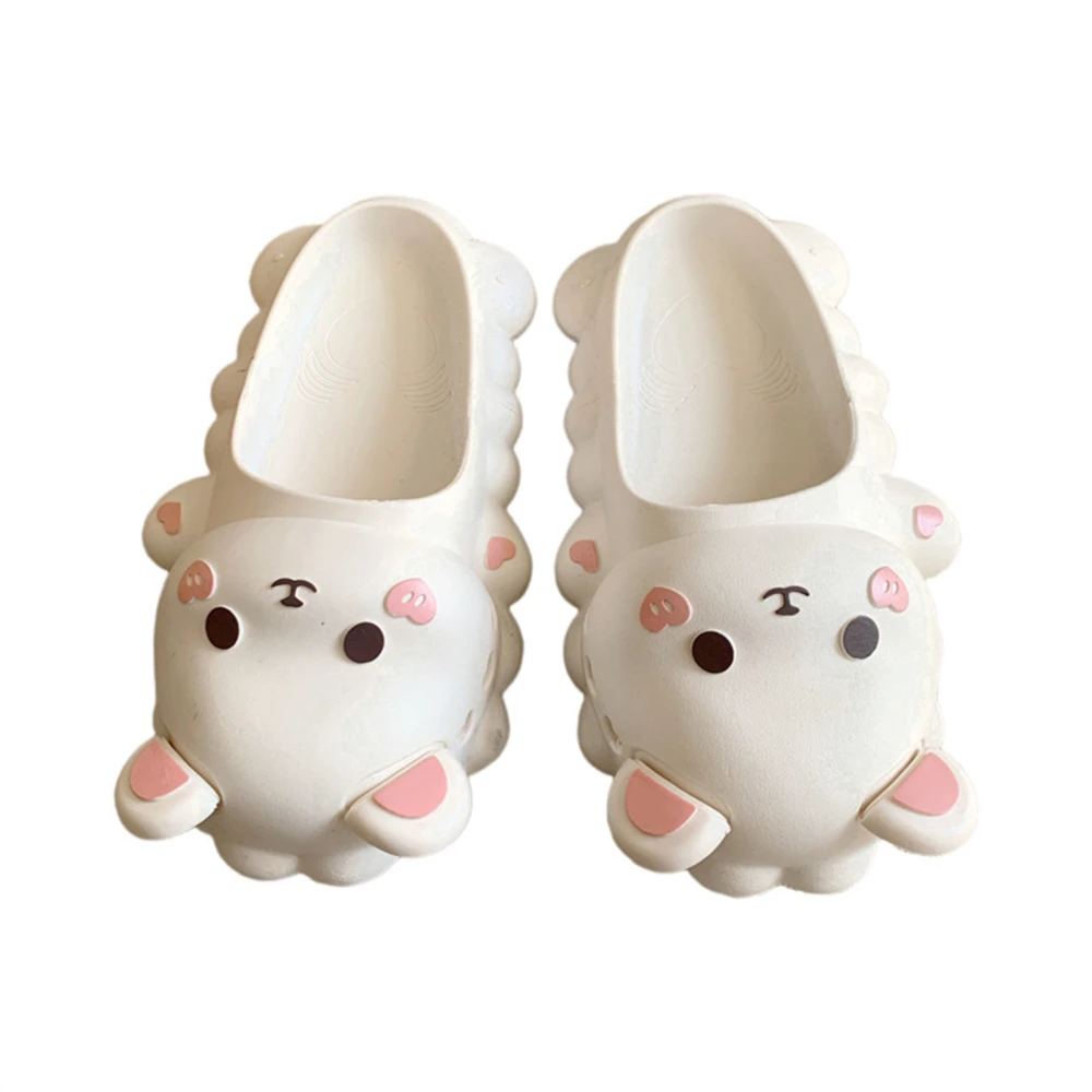 Cartoon Slides Animal Bathroom Slippers Cute Summer Slippers for Indoor and Outdoor Beige 38/39