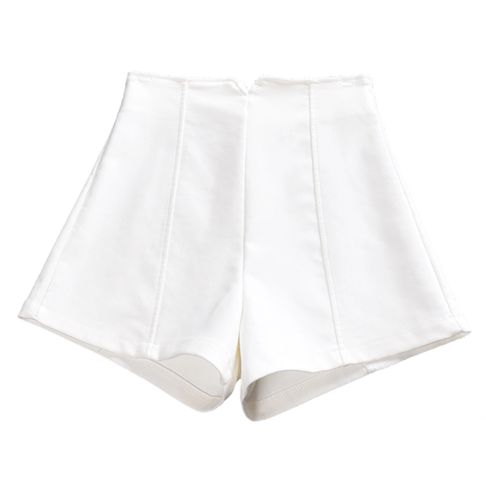 Wide Leg Shorts for Girls A Line Moderate Thickness Elasticity Suit Shorts Loose Shorts for Travel Office White S