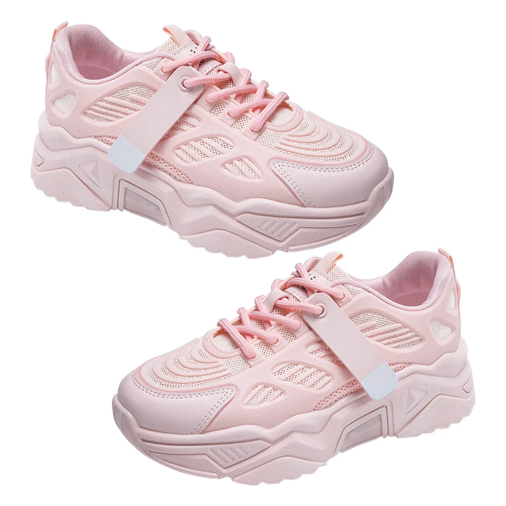 Fashionable Women Sports Shoes Breathable Comfortable Female Casual Sneaker for Running Pink 36