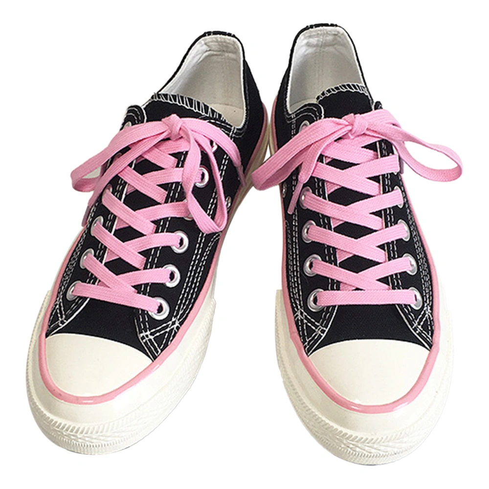 Canvas Shoes for Women Classic Trend Casual Comfortable Skin Friendly Breathable Rubber Sole Low Top Canvas Shoes Black Pink 36 Size