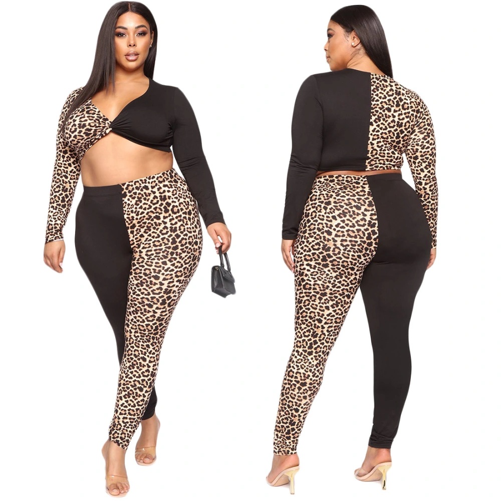 Women's Fashion Slim Panel Two Piece Set