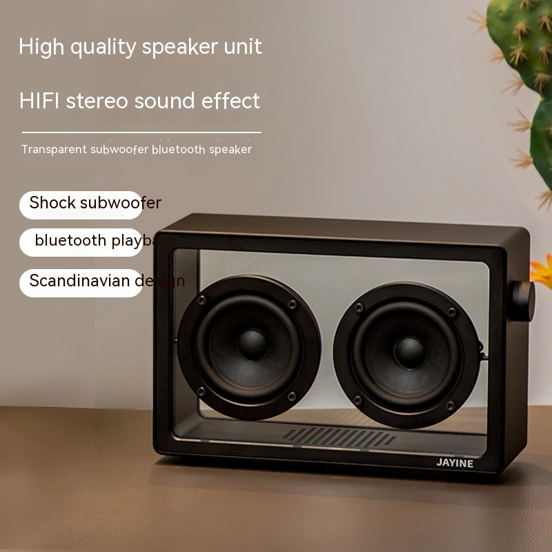 New Retro Transparent Audio High Fidelity Bluetooth Speaker