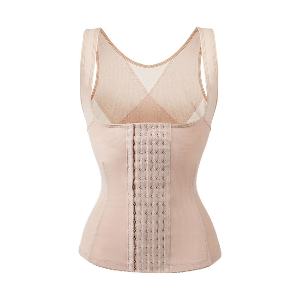 Corset Belt with Straps Polyester Adjustable Body Sculpting Clothing Shapewear for Women Skin Color L