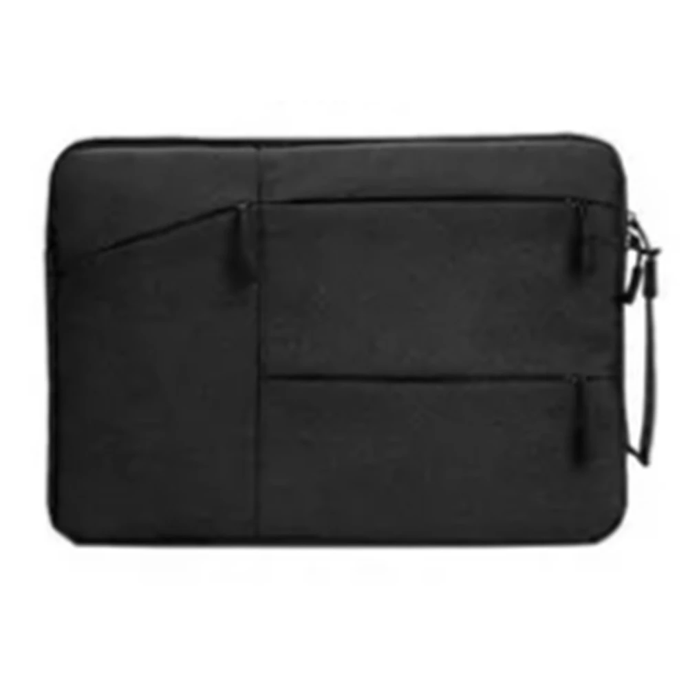 Waterproof Laptop Sleeve Black Multiple Zipper Notebook Computer Tablet Carrying Bag for Travel Multi Zip Laptop Bag 14.6 Inch