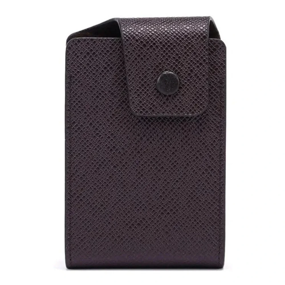 Credit Card Holder PU Leather Large Capacity Fashionable Vintage Men Business Credit Card Holder Brown Free Size