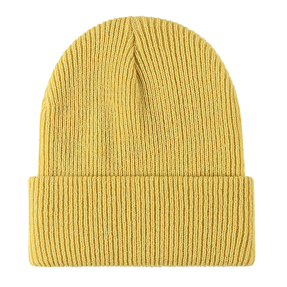 Knit Hat Fashionable Outdoor Windproof Unisex Winter Skull Hats for Outdoor Camping Sports Daily Wear Inner Autumn Yellow Average Size