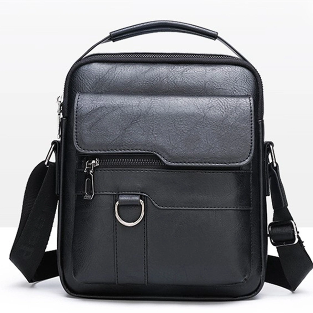 Men Shoulder Bag Leisure Business Fashion Small Single Backpack PU Polyester Black Black Free Size