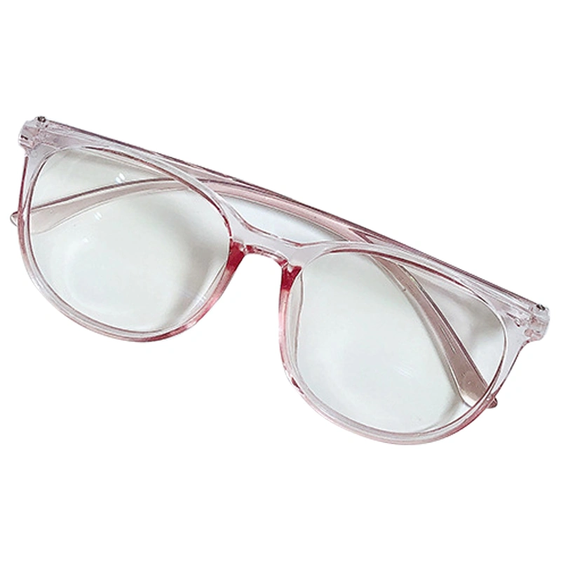 Blue Light Blocking Glasses Oversized Frame Oval Sahped Transparent Lens Reading Computer Glasses For Women Men Transparent Pink