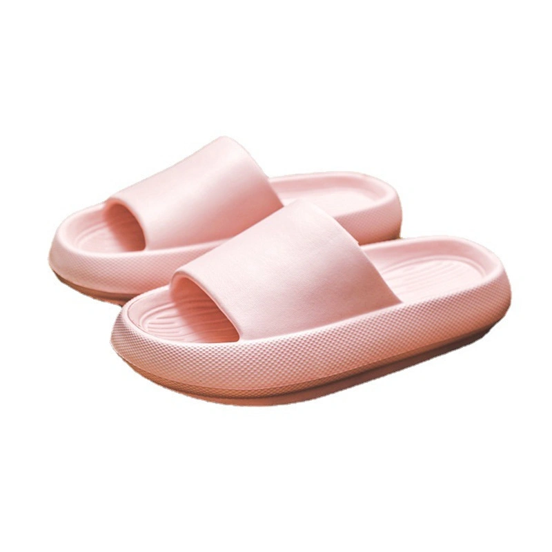 Women Bathroom Slippers Indoor Outdoor Simple Fashionable Soft EVA Shower Sandals for Home 38‑39 for 9.8in Foot Length Pink