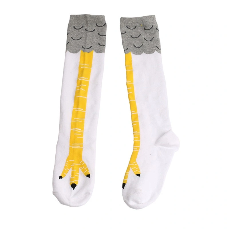 Women Girls Over Knee Socks Soft Stretch Fashionable Cute Stockings for Cosplay Halloween Party White and Yellow