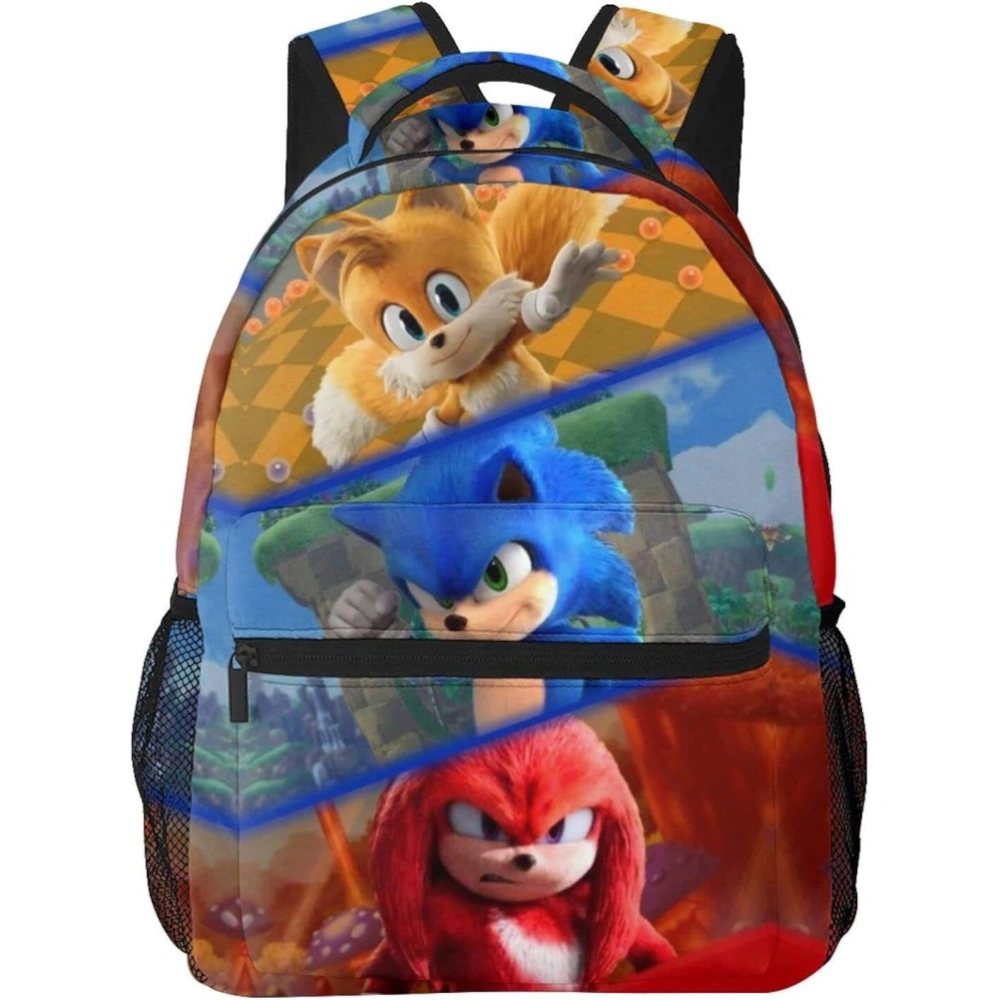 Anime Game Backpack Cartoon 3D Double Sided Printing Backpack Bookbag for Kids School Outdoor Travel Camping Picnic