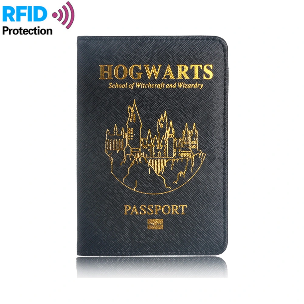 Movie Passport Cover PU Leather Passport Holder Wallet Cover Case RFID Blocking Travel Wallet