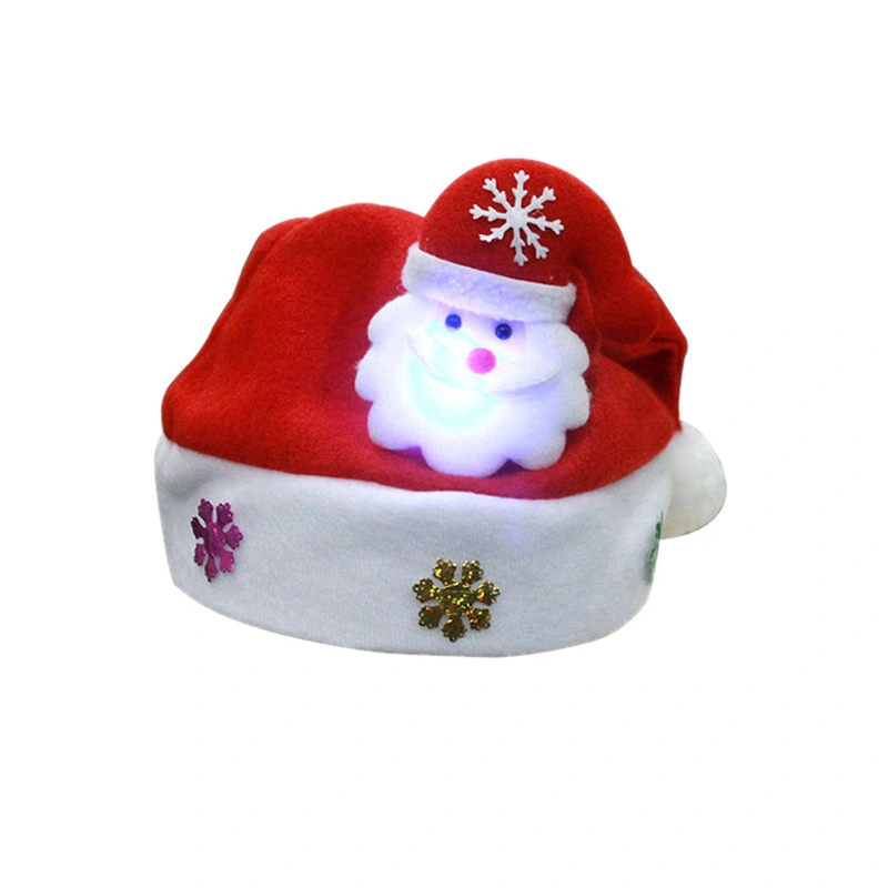 LED Christmas Hats Lovely Snowman ElK Santa Claus for Adults and Kids Xmas Gift Family Christmas Hats