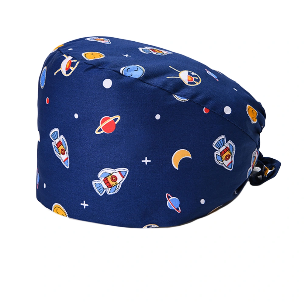 Cartoon Printed Surgical Hat Unisex Cotton Nurse Hat Breathable Surgical Hat