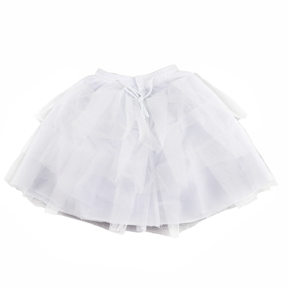 White Short Girls Wedding Petticoats Multi Layers Tulle Boneless Petticoat Simple Mini Underskirts For Wedding Dress