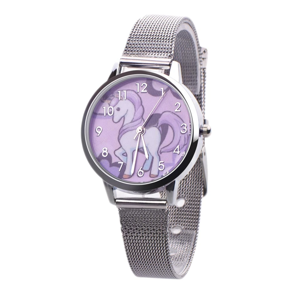 Fashion Watch Cute Animal Kids Leather Strap Analog Quartz Watch Gift