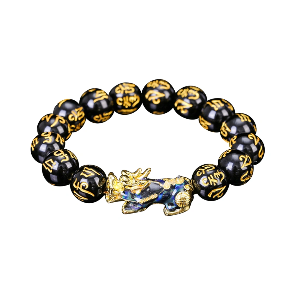 Feng Shui Hand Carved Bead Bracelet Color Changed with Golden Plating Bead Jewelry