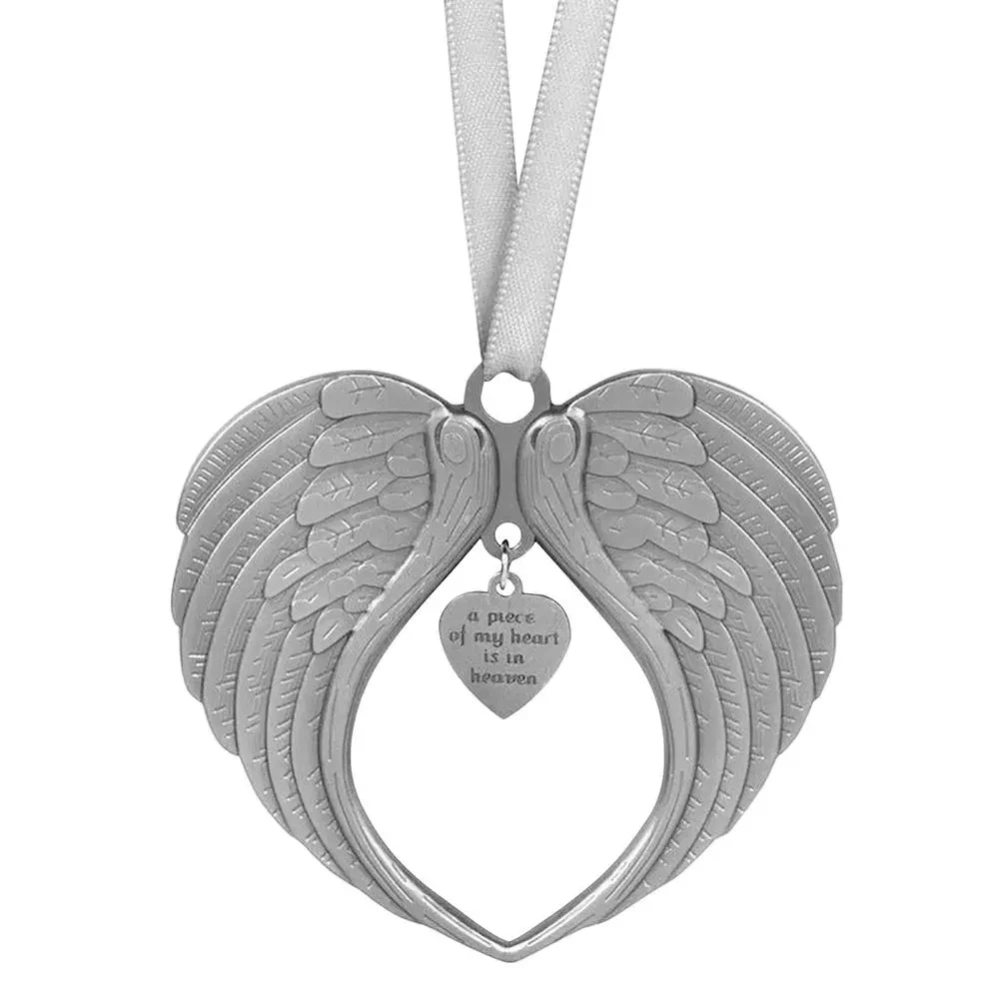 Christmas Ornaments Angel A Piece of My Heart is in Heaven Ornament for Christmas Tree Double Sided Memorial Ornament for Loss of Loved One