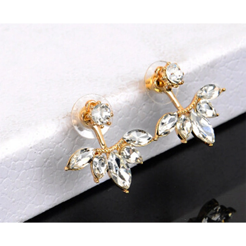 Flower Ear Studs Earrings Women Fashion Flower Back Ear Stud Earring Gifts