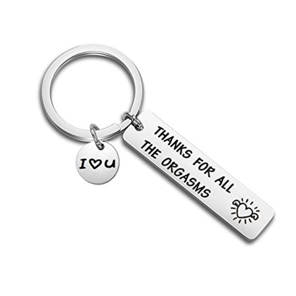 Couples Valentines Keychain Thanks for All The Orgasms Keychain Key Ring Gift for Husband Wife