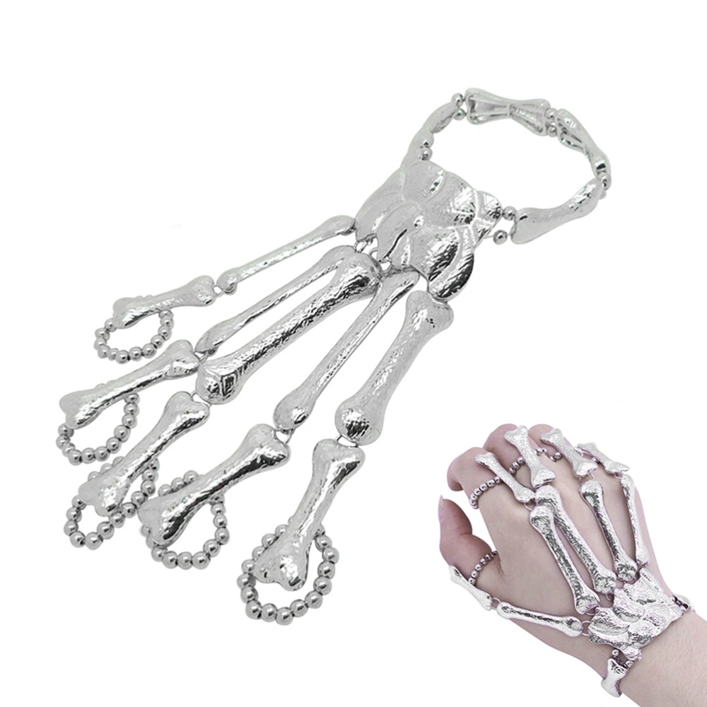 Halloween Finger Bracelet Gothic Skeleton Bone Hand Finger Bracelet Party Decoration