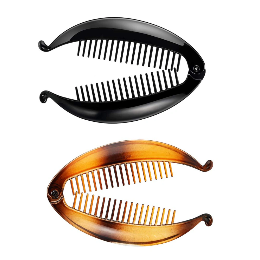 2/4Pcs Bananas Clips Fish Shaped Clips Claws Hair Combs Retro Hair Accessories