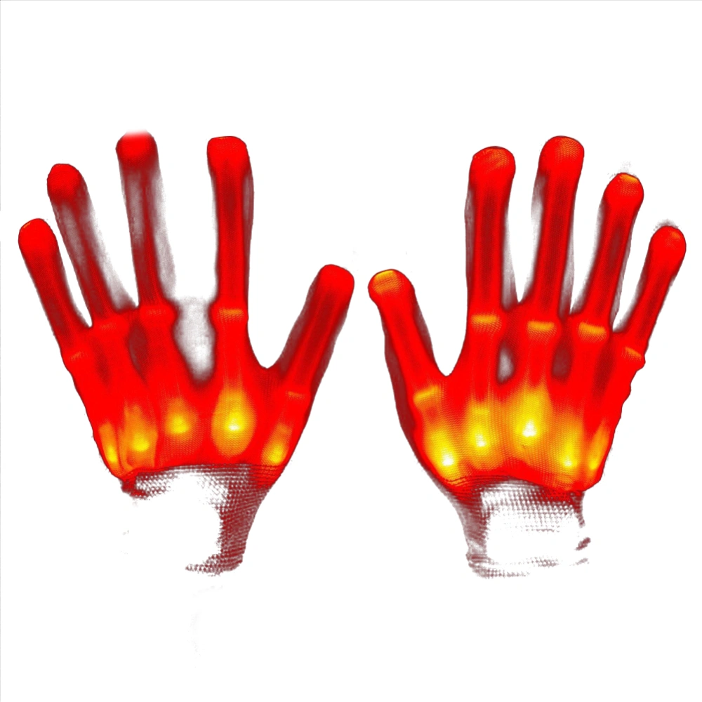 1 Pair LED Flashing Gloves Finger Lighting Dance Party Decoration Party Supplies