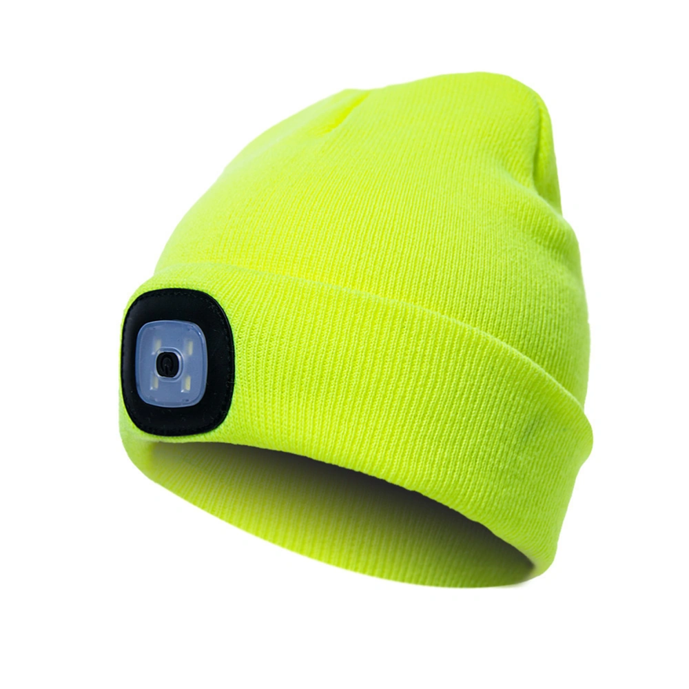 Knitted Hat with LED Light Rechargeable Warm Hat Glowing Knitted Hat