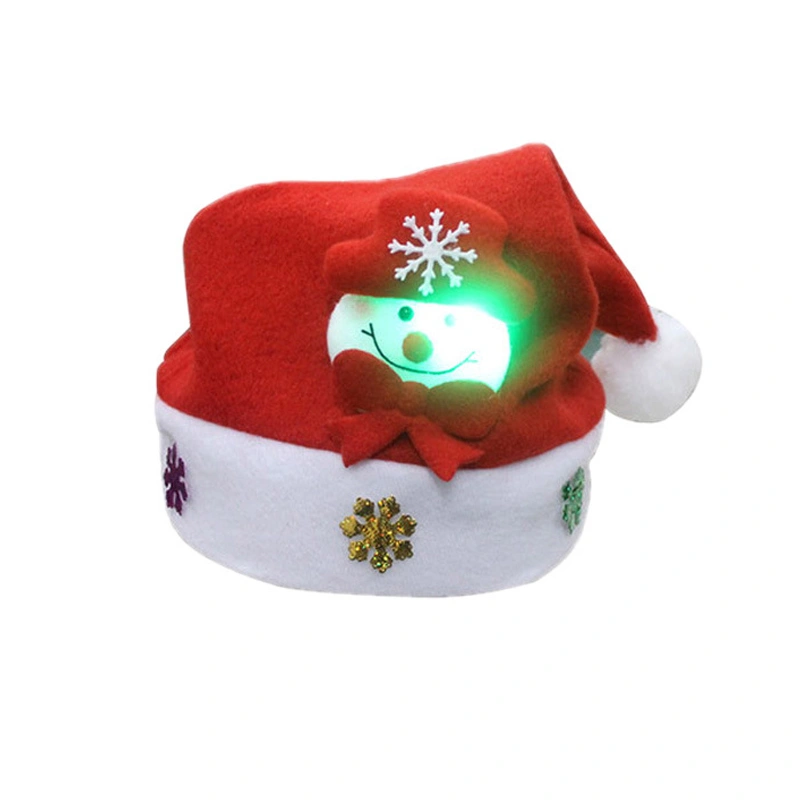 LED Christmas Hats Lovely Snowman ElK Santa Claus for Adults and Kids Xmas Gift Family Christmas Hats