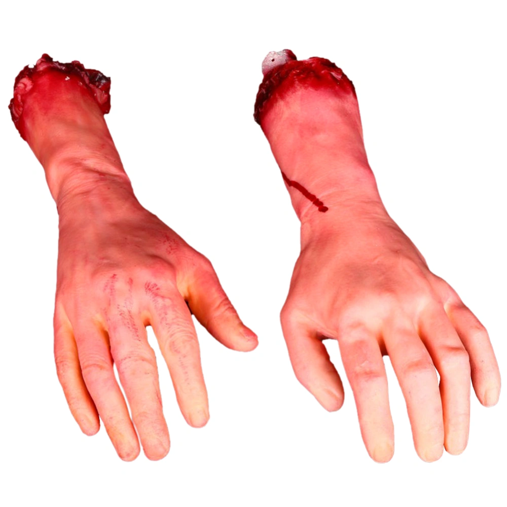 1 Pair of Horror Cuts Bloody Fake Arms Halloween Party Cosplay Decoration Props