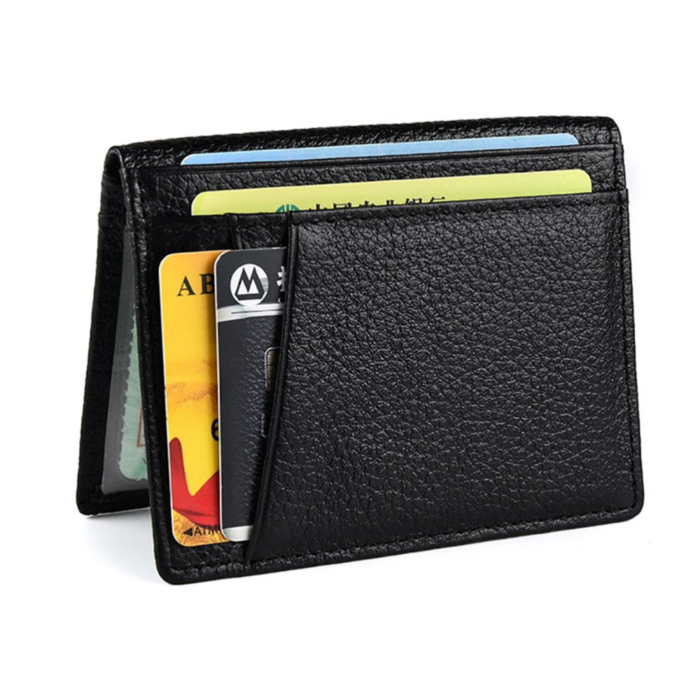 Leather Credit Card Case Ultra Thin Card Holder Protective Card Wallet with ID Window