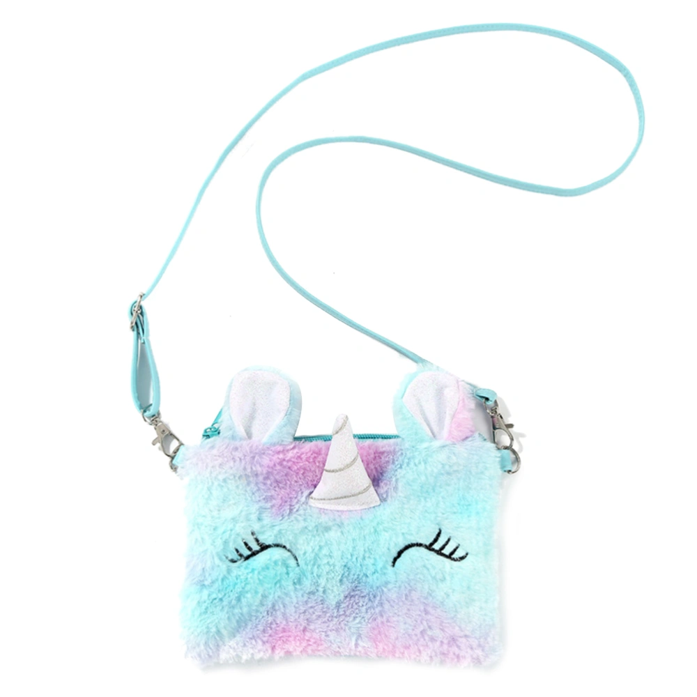 Kids Girls Plush Crossbody Bag Cute Shoulder Bag Wallet Bag for Children