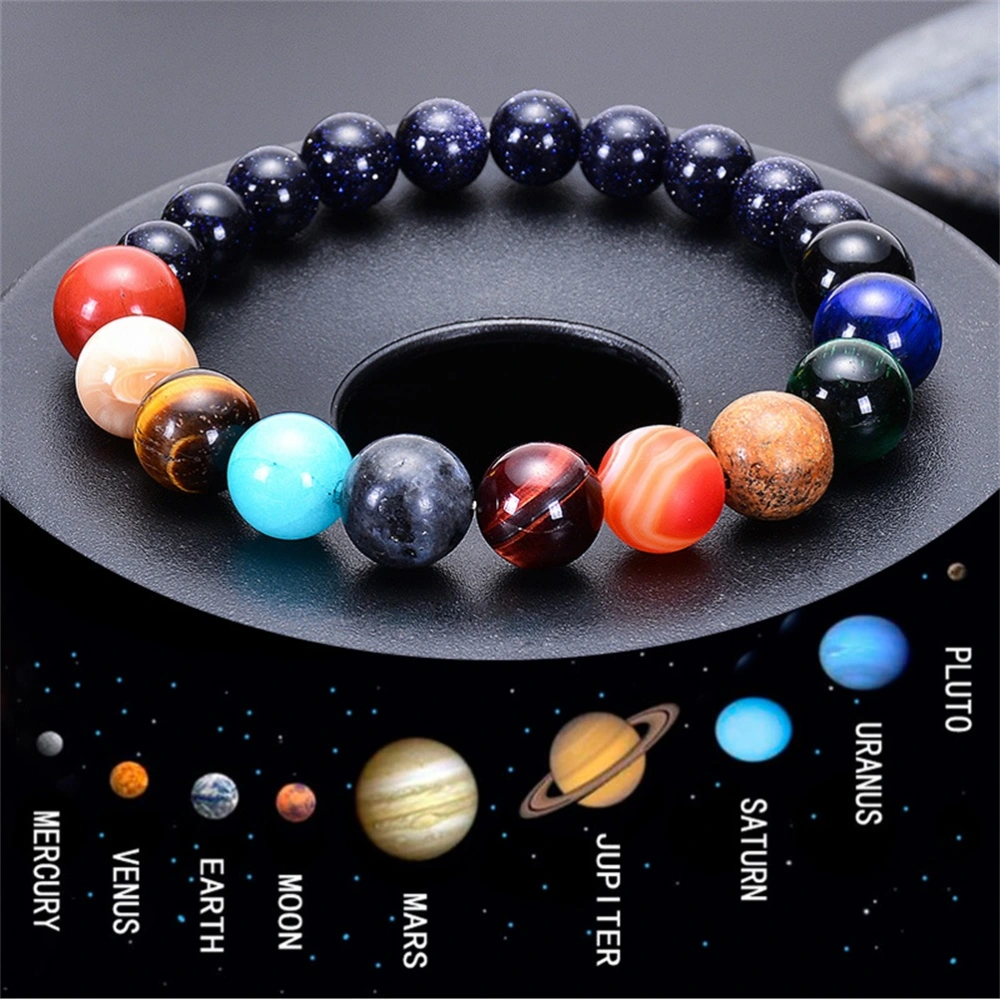 Solar System Bracelet The Eight Planets Guardian Star Natural Stone Beads Bracelet Bangle Gifts for Girls